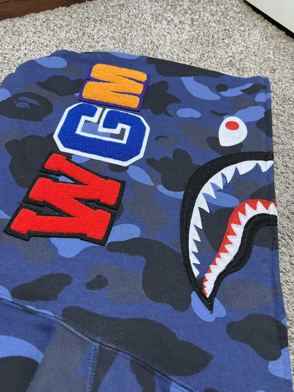Bape Color Camo Shark Full Zip Hoodie - image 3