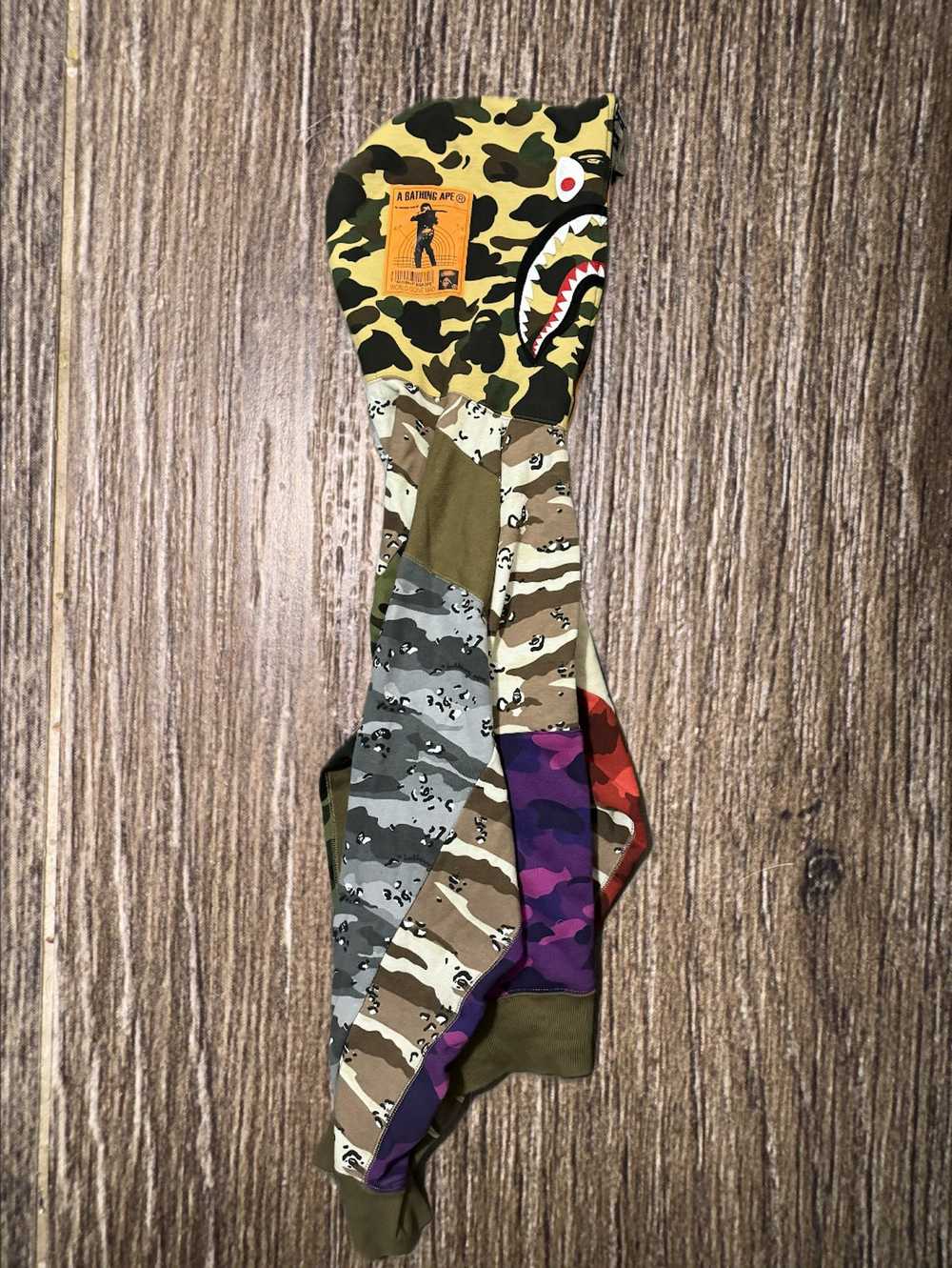 Bape Crazy Camo Mad Shark Relaxed Full Zip Hoodie - image 3
