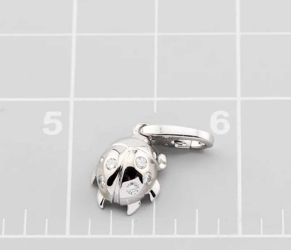 Cartier Diamond 18k White Gold Ladybug Charm Pend… - image 7