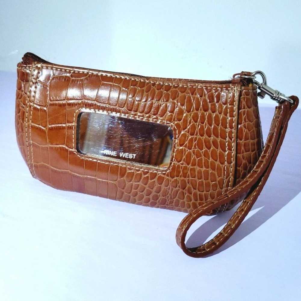 Nine West Wallet Brown Wrist Strap With a Mirror … - image 2