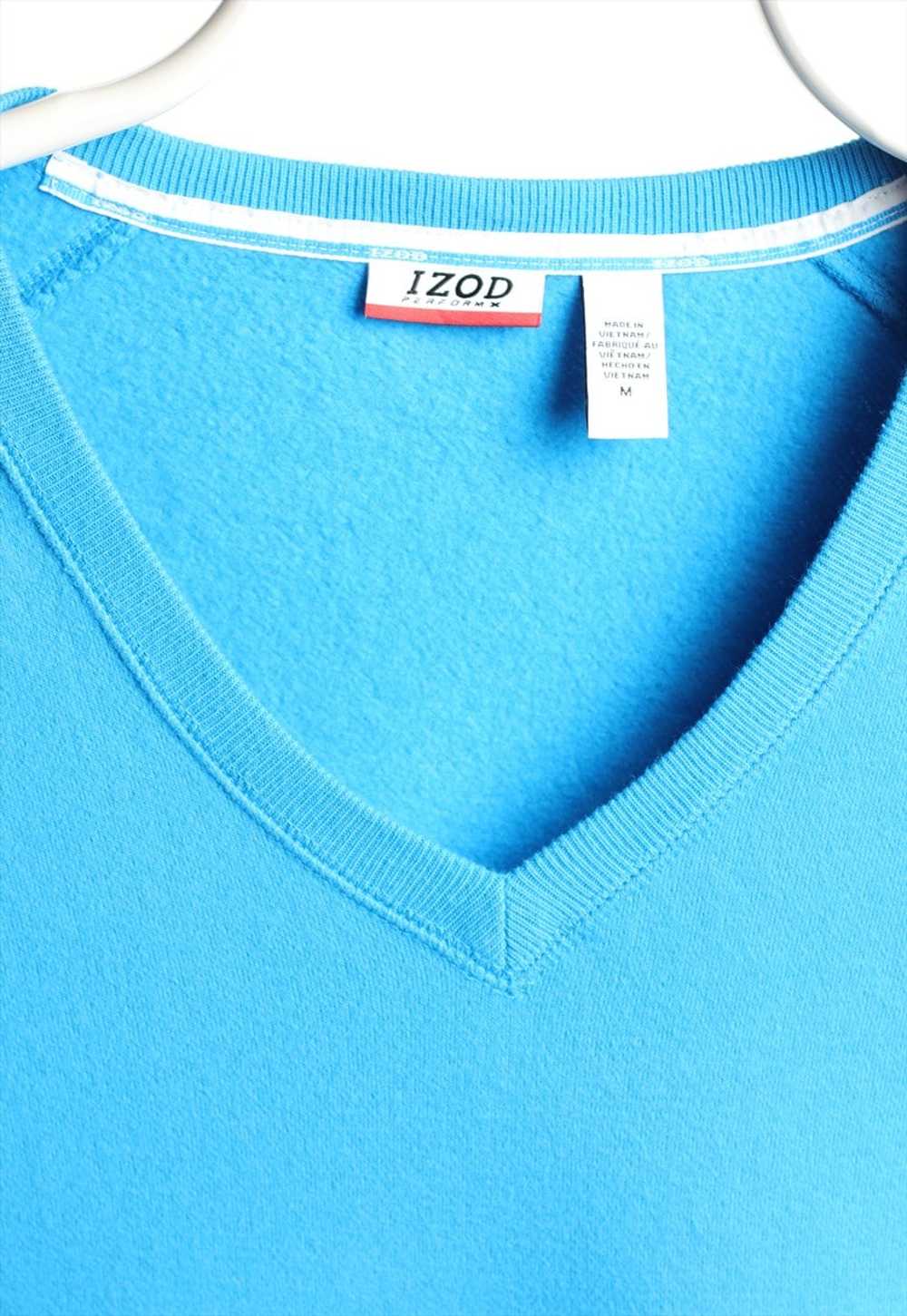 Vintage Izod V-neck Soft Sweatshirt Blue - image 3