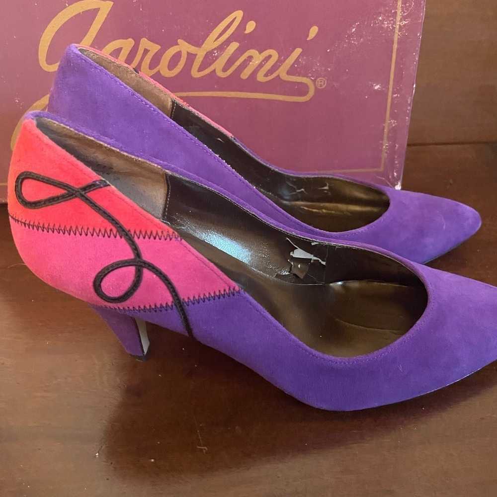 Women’s shoes Jasmine brand vintage 1980s suede h… - image 1
