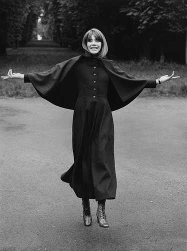 fw 1970 yves saint laurent black wool coat