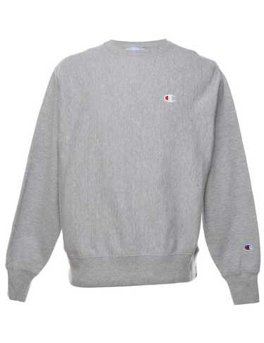 Champion Light Grey Plain Sweatshirt - M