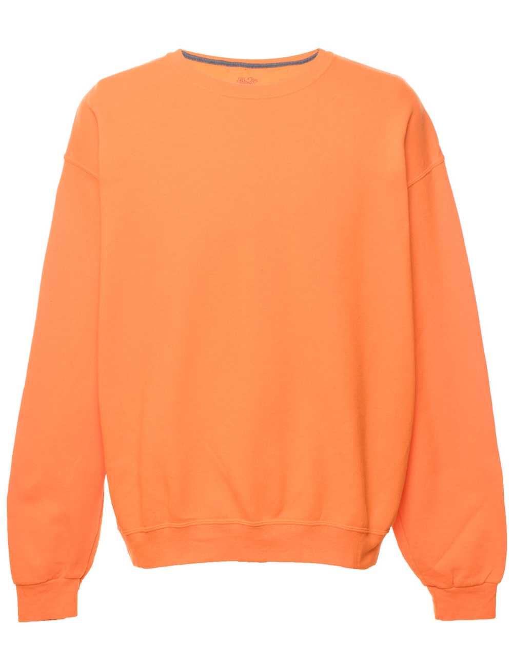 Orange Plain Sweatshirt - XL - image 1