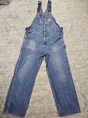 パンツ Carhartt Washed-Denim Bib Overalls Buy Carhartt Men's Unlined Washed Denim Bib by Carhartt
