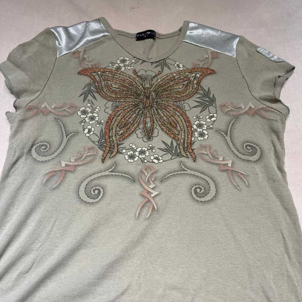 Fang Y2K butterfly baby tee - image 1