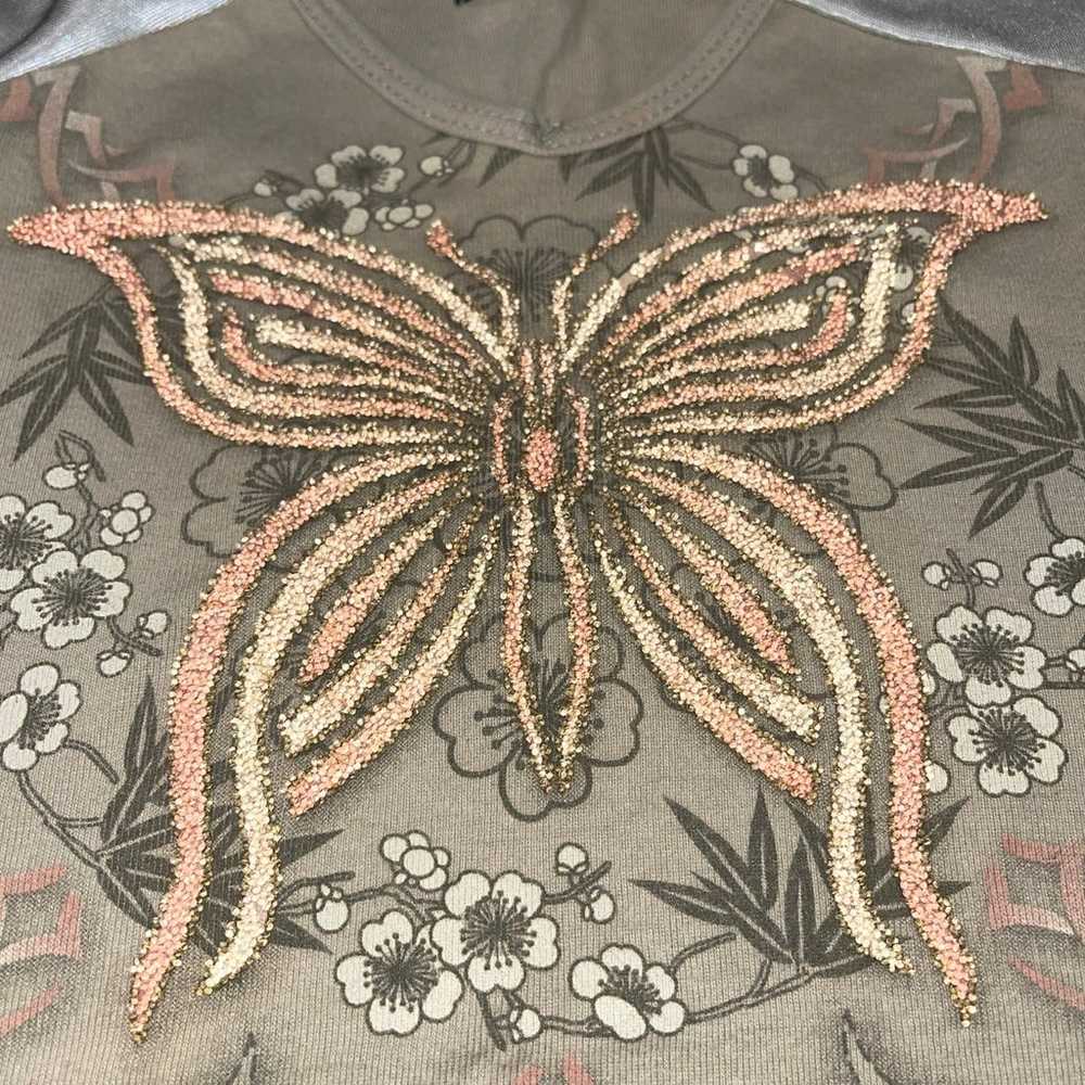 Fang Y2K butterfly baby tee - image 2