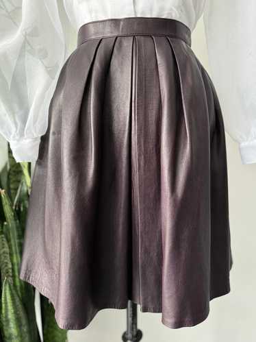 Vintage 1970's Anne Klein leather skirt waist "26"