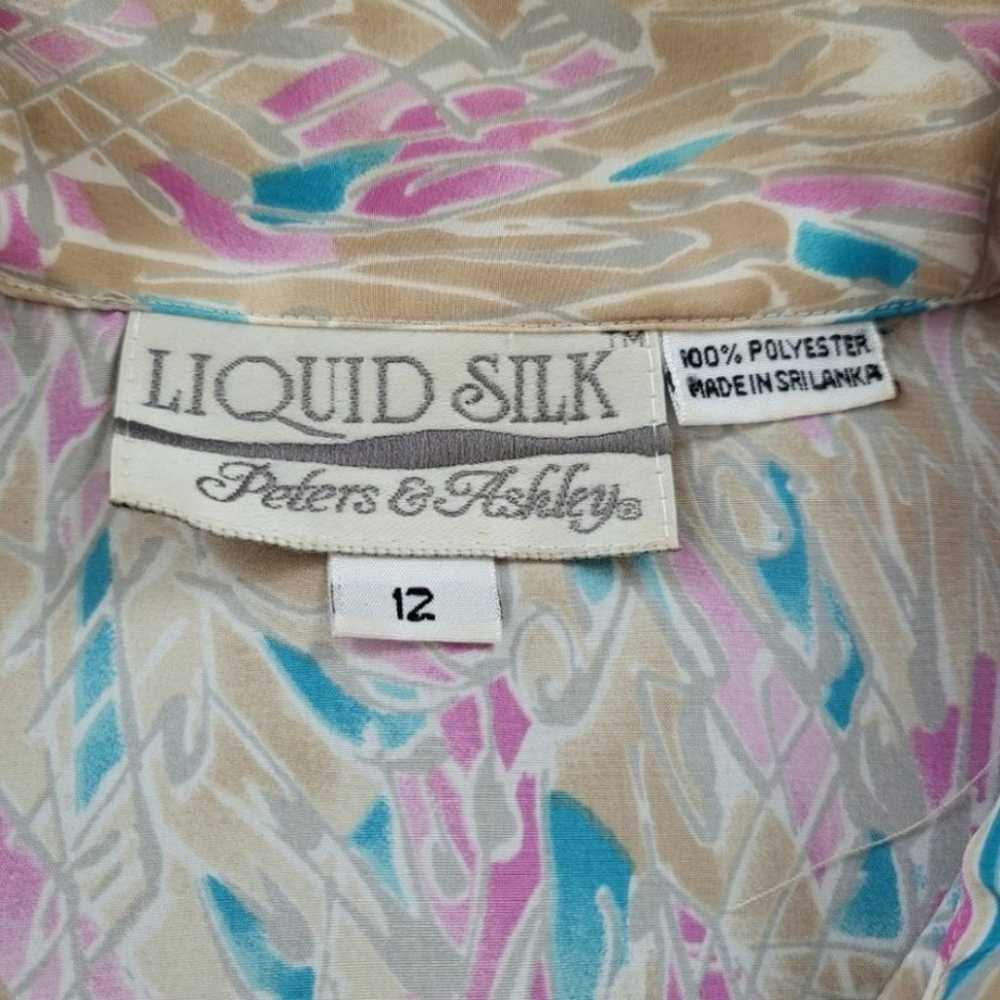 Liquid Silk Peters & Ashley Vintage Pink Blue Yel… - image 3