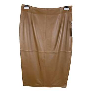 Max Mara Leather mid-length skirt - image 1