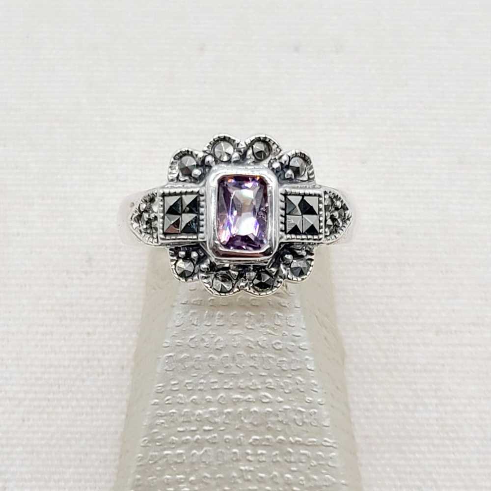 Estate Find Vintage Sterling Silver Radiant Cut P… - image 3