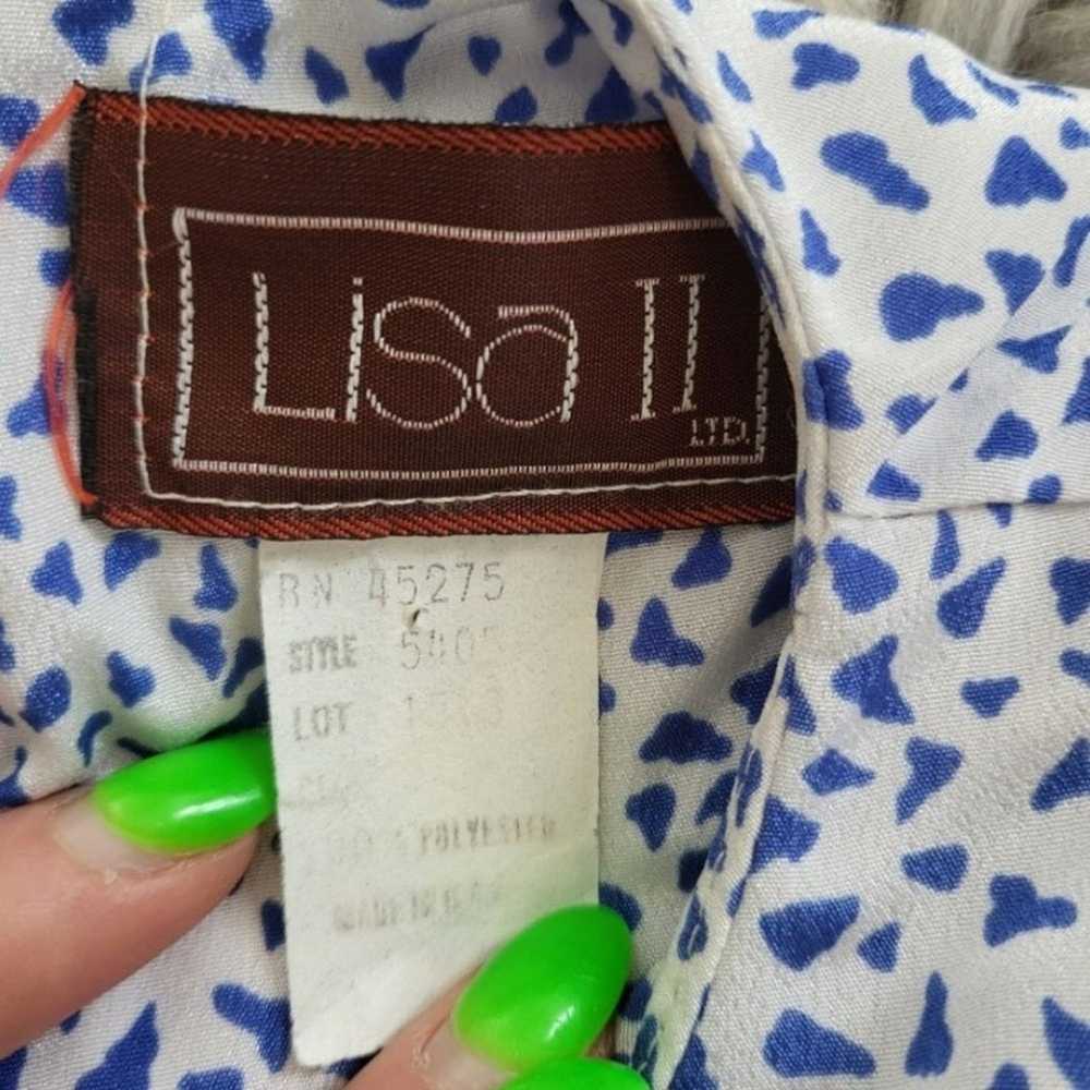 Lisa II Vintage Short Sleeve Flared Waist Geometr… - image 4