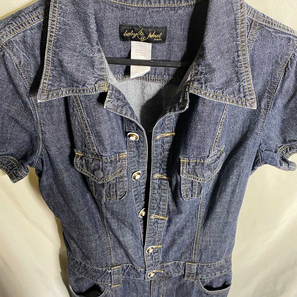 Vintage Y2K Baby Phat Denim Jumpsuit - image 3