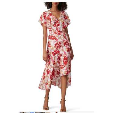 Parker Vivi Silk Floral Midi Dress Size 2