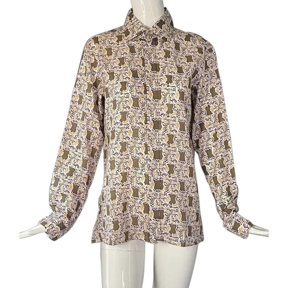 New Old Stock Vintage Button Up Top Shirt Blouse - image 1