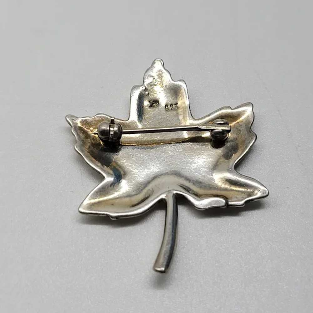 Canadian Maple Leaf Silver Brooch - image 5