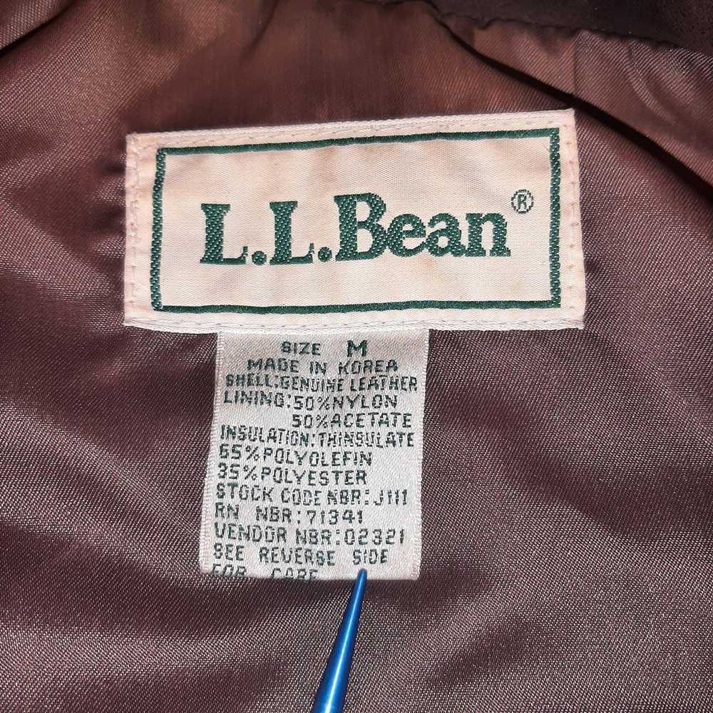 Vintage L.L. Bean Women's Quilted Brown Suede Jac… - image 7
