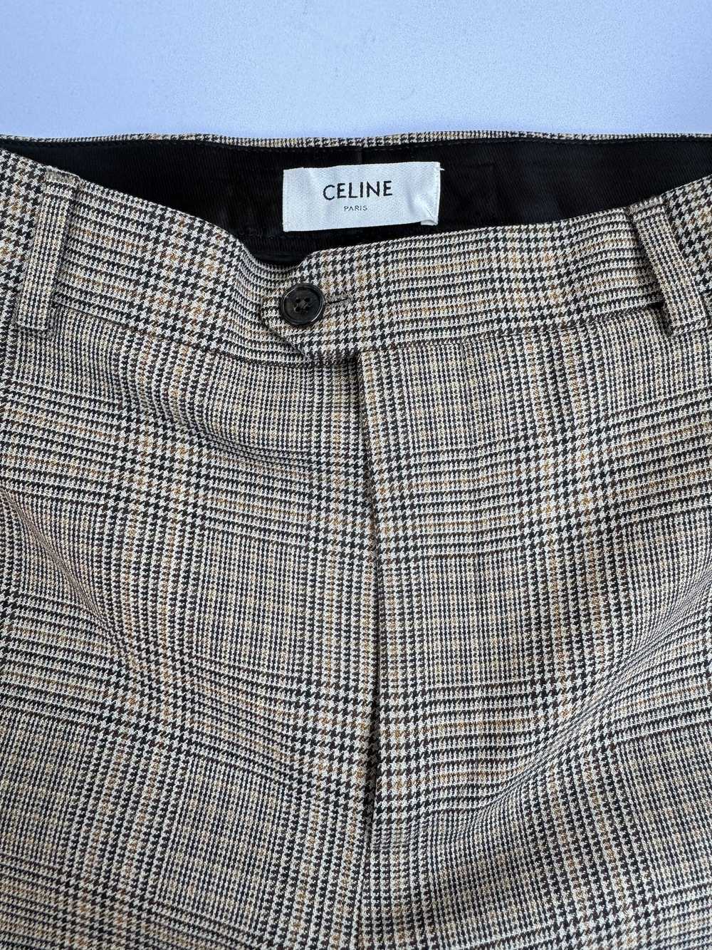 Celine Celine Tropical Weight Checked trouser w/ … - image 1