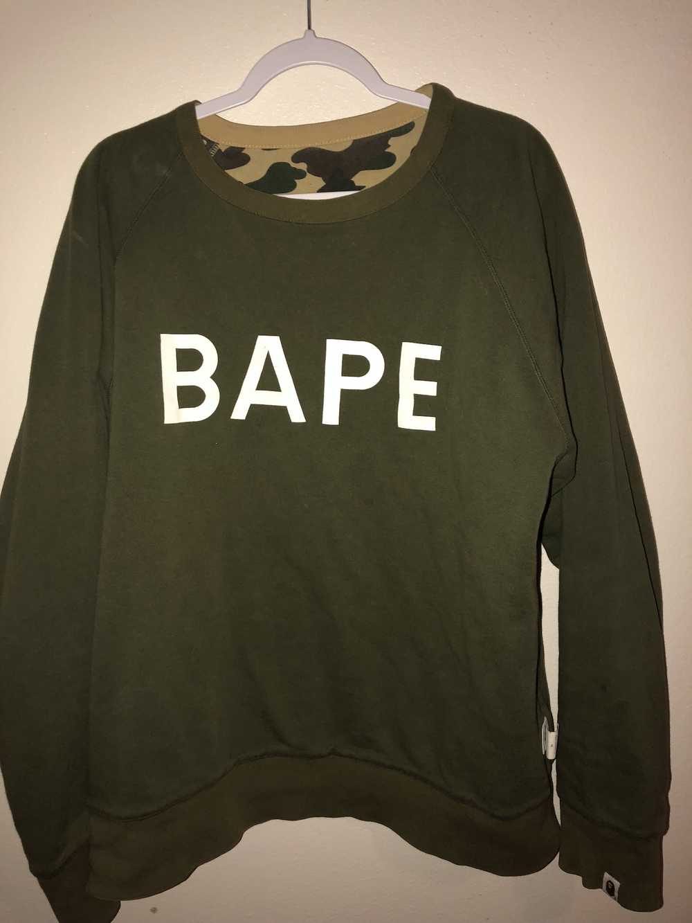 Bape Bape Spell Out x Camouflage Reversible Sweat… - image 1