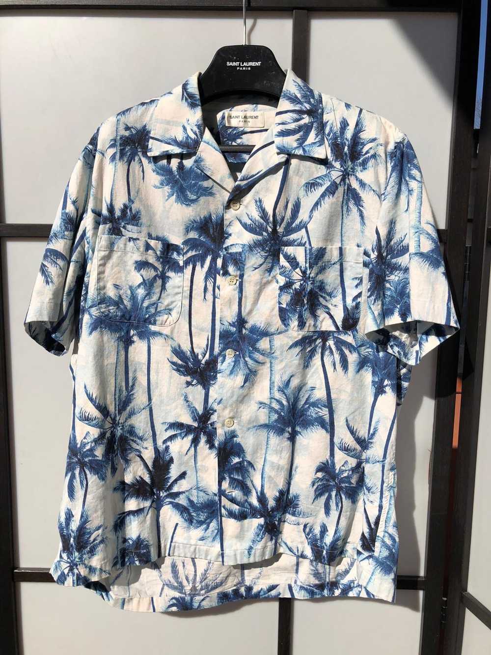 Saint Laurent Paris SS16 Palm Tree Hawaiian shirt… - image 1