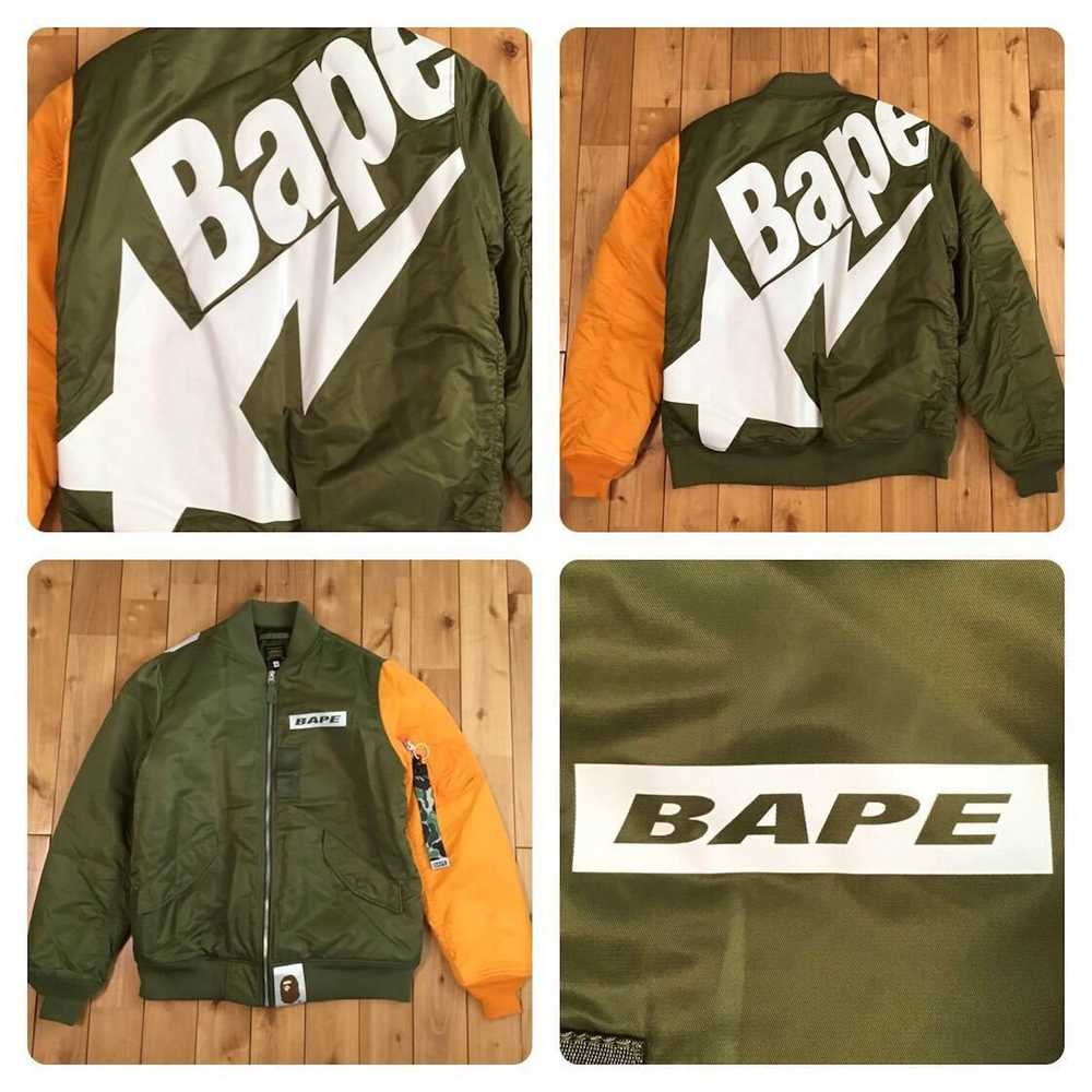 Bape BAPE STA LOGO MA-1 bomber jacket a bathing a… - image 1