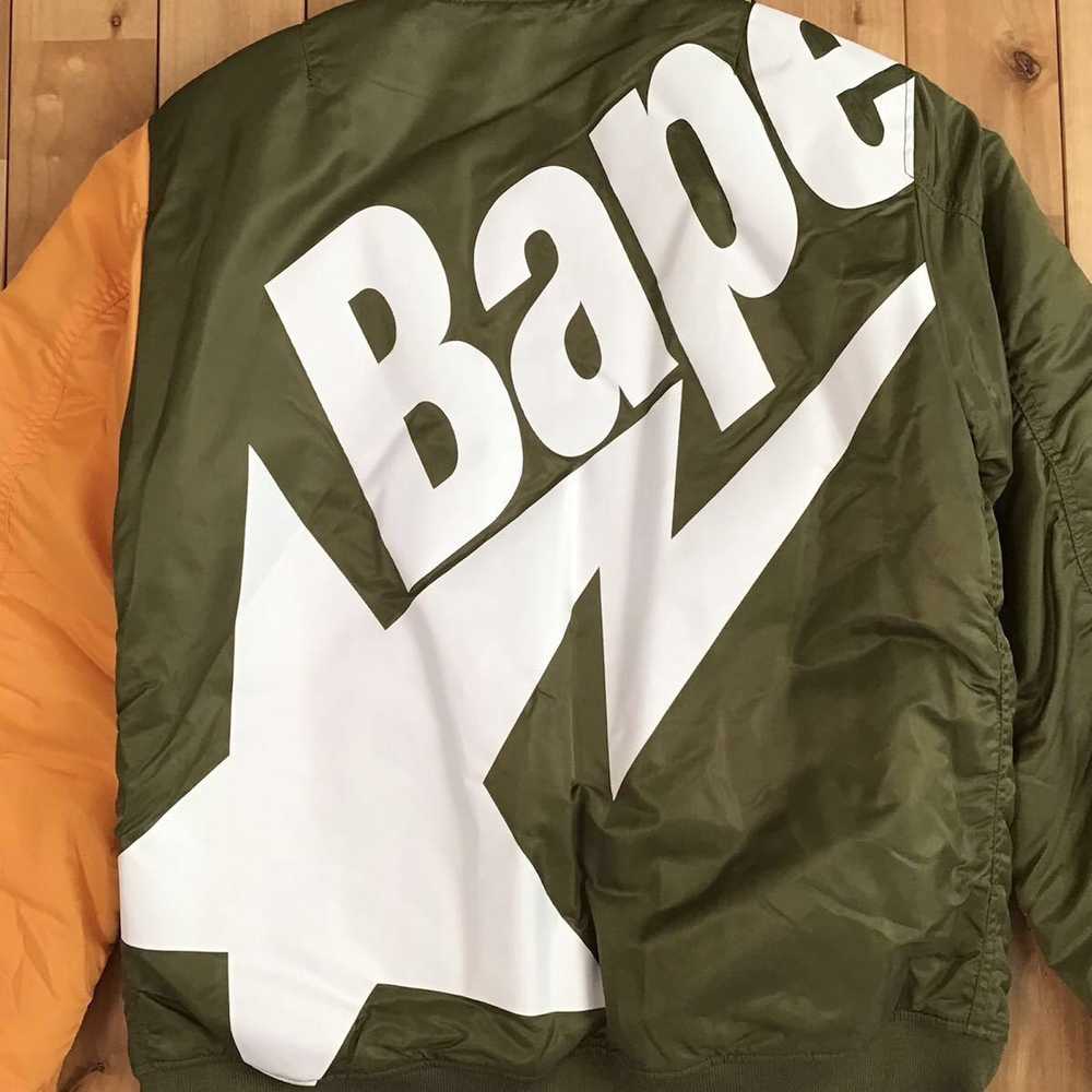 Bape BAPE STA LOGO MA-1 bomber jacket a bathing a… - image 4
