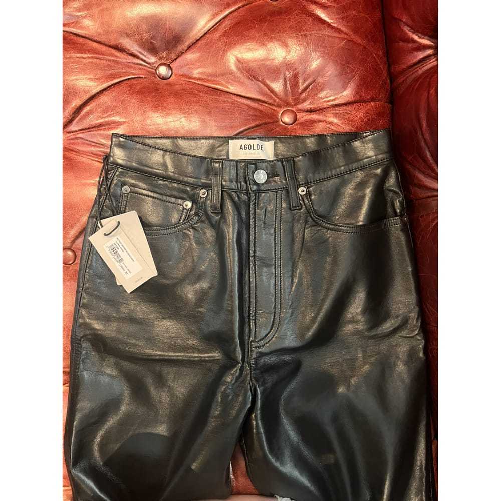 Agolde Leather straight pants - image 4