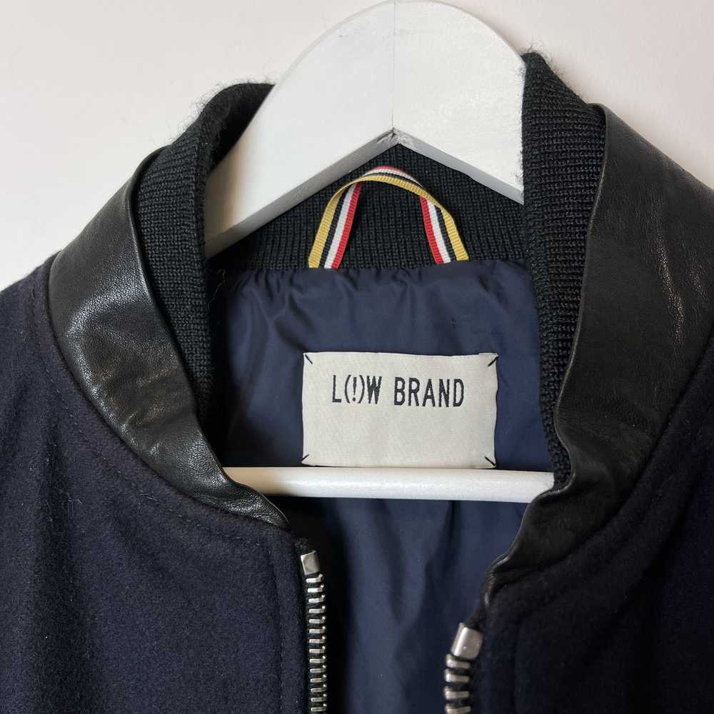 Low Brand Low brand Leather Sleeve Bomber - image 3