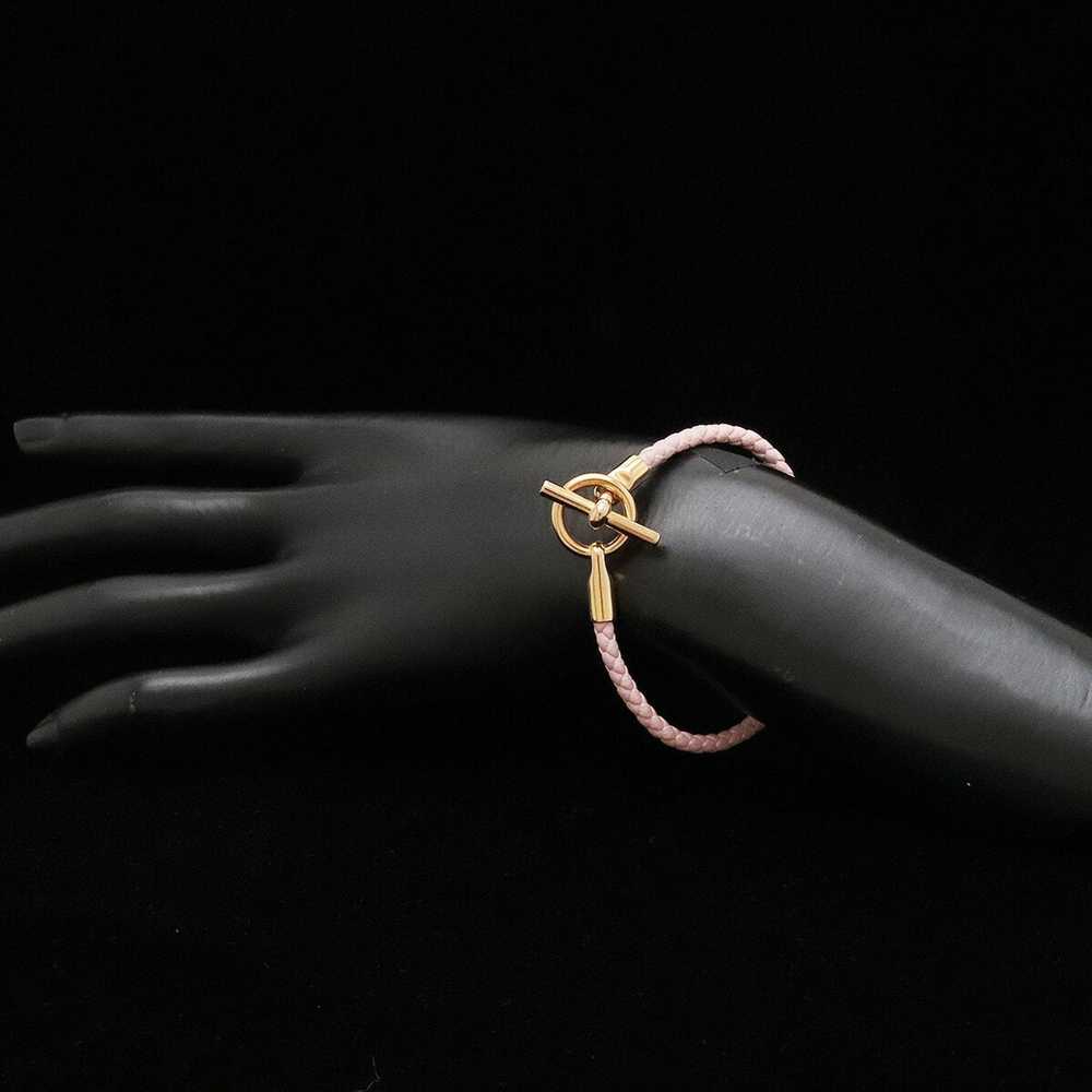 Hermes HERMES Grennan Bracelet Leather GP Pink - image 5