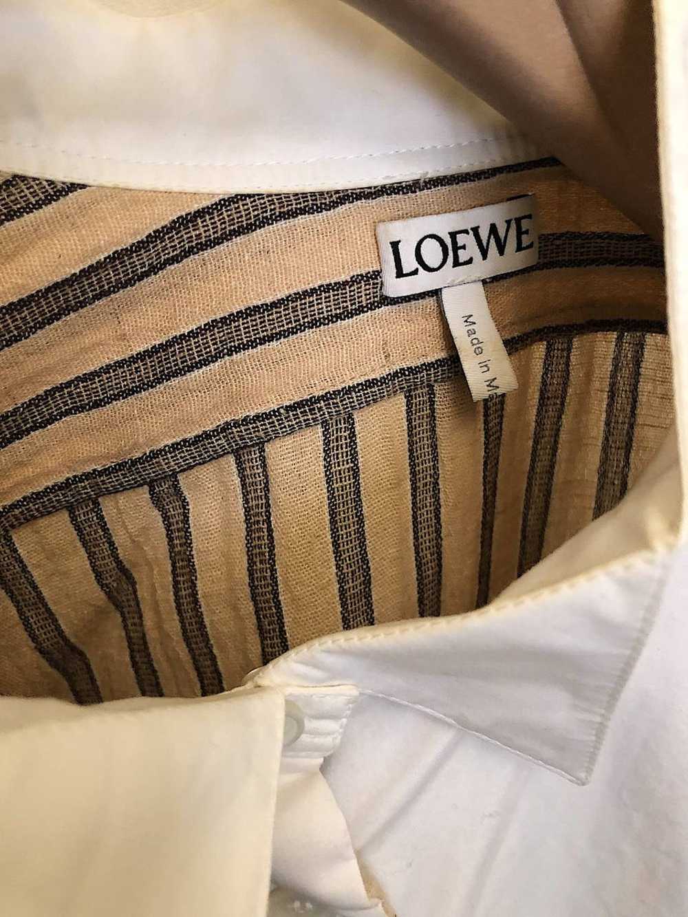 Loewe Loewe Beige Striped Shirtdress - image 3