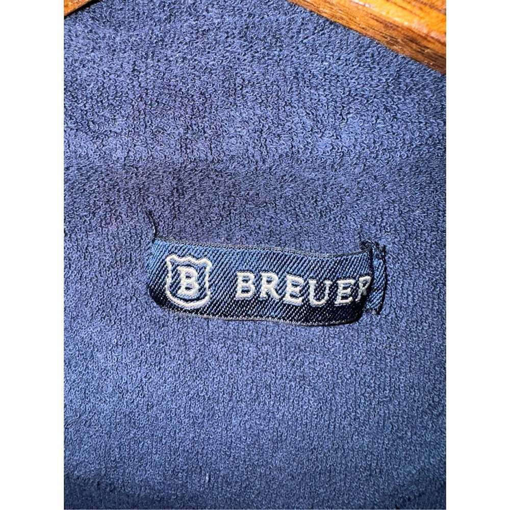 Breuer Maison Breuer Navy Blue Terry Cloth S/S Po… - image 2