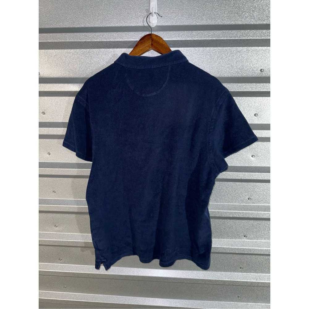 Breuer Maison Breuer Navy Blue Terry Cloth S/S Po… - image 7