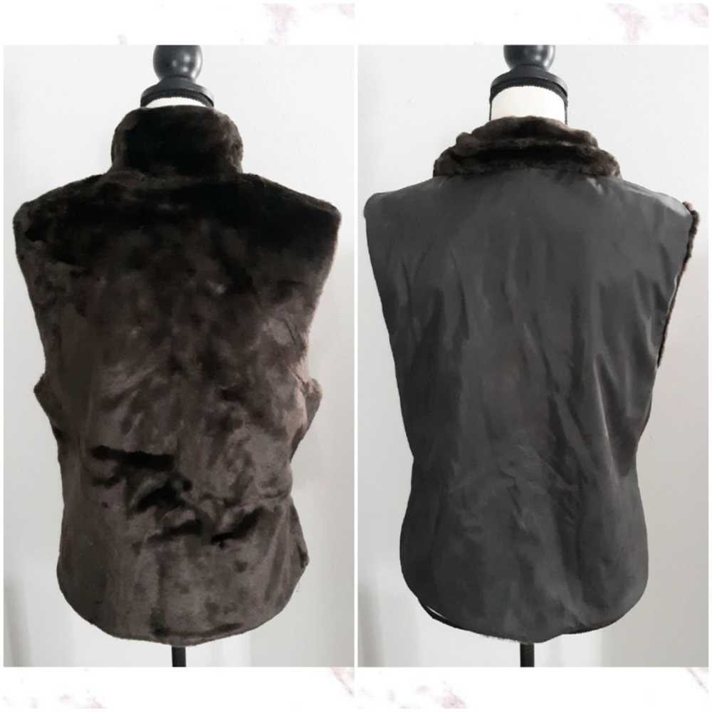 Bill Blass Blassport Faux Fur Reversible Vest - image 2