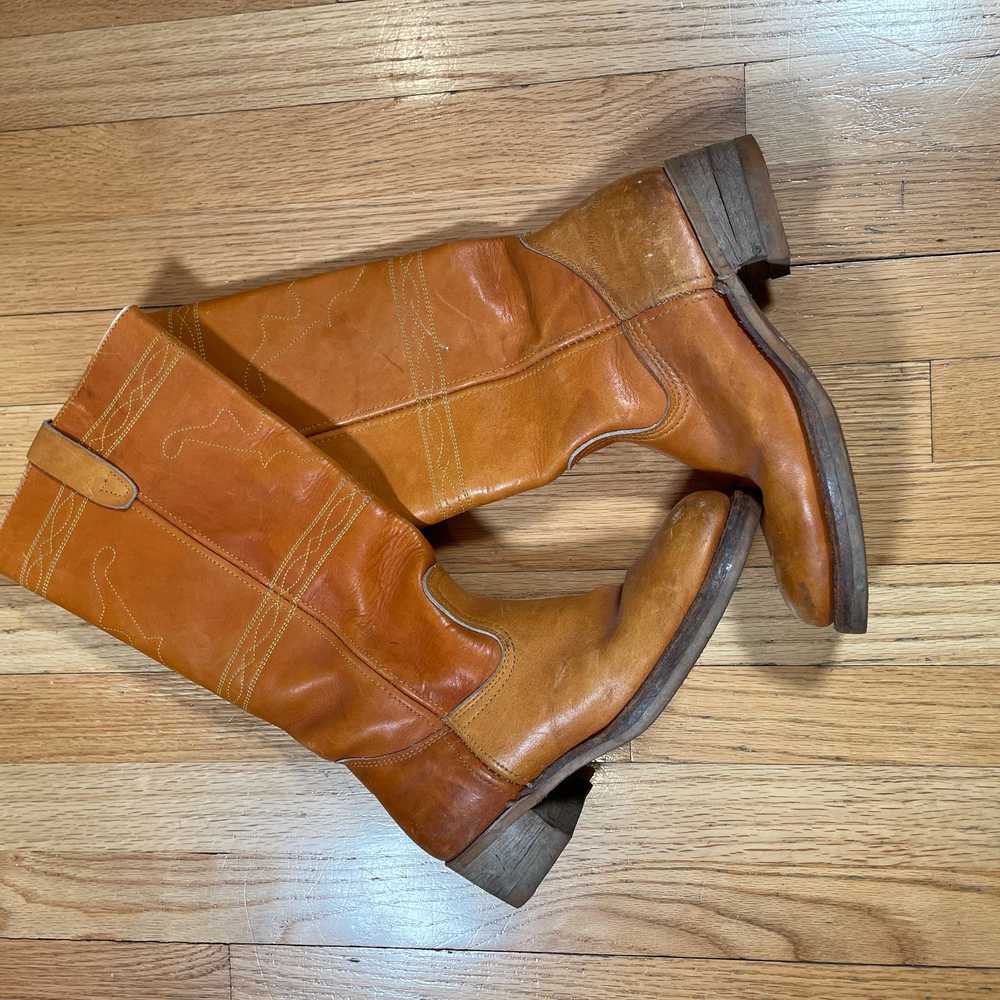 Vintage Vintage Leather Calf Boots 8 Mens - image 2