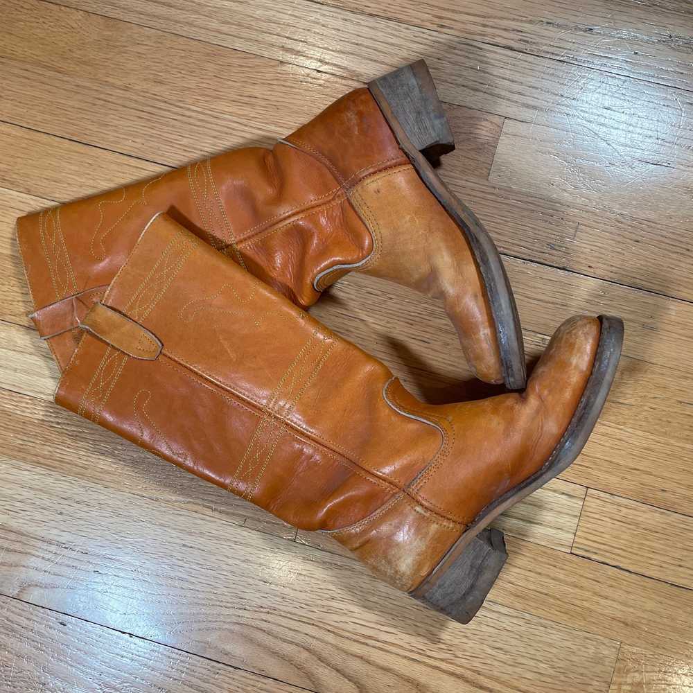 Vintage Vintage Leather Calf Boots 8 Mens - image 3