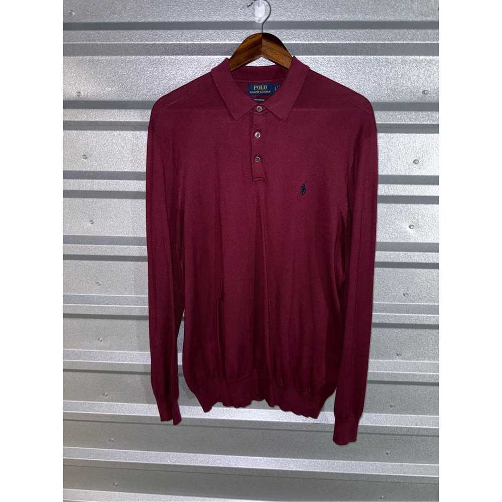 Polo Ralph Lauren Polo Ralph Lauren Burgundy L/S … - image 2