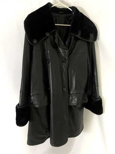 Vera Pelle (womens L/XL) Vera Pelle black leather… - image 1