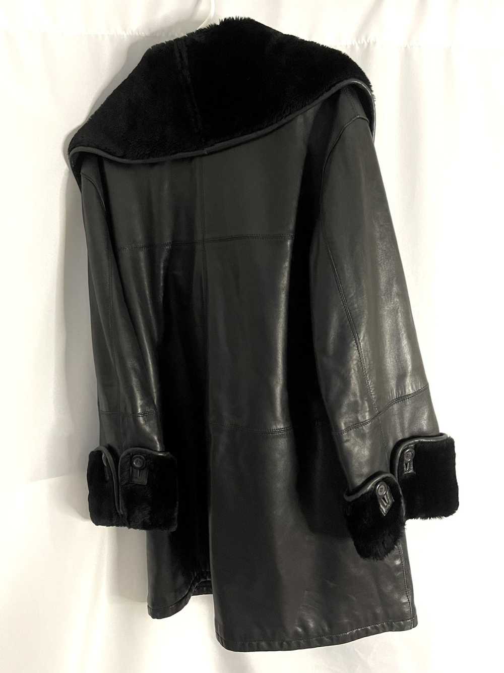 Vera Pelle (womens L/XL) Vera Pelle black leather… - image 2