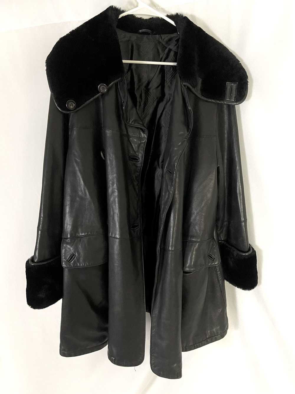 Vera Pelle (womens L/XL) Vera Pelle black leather… - image 3