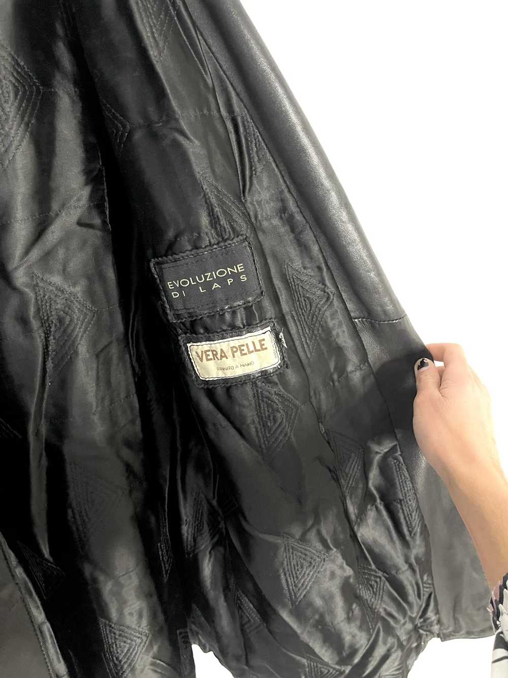 Vera Pelle (womens L/XL) Vera Pelle black leather… - image 6