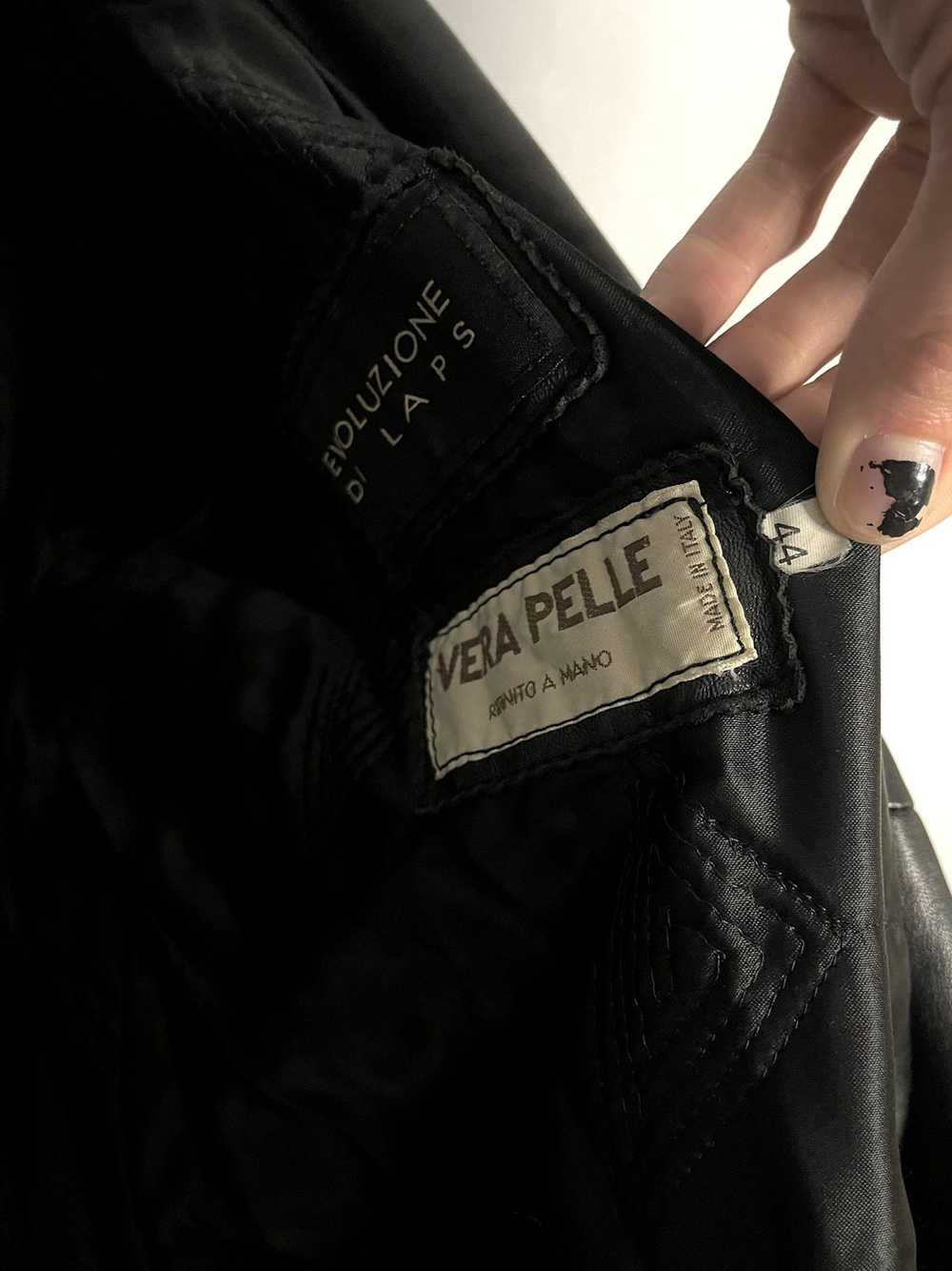 Vera Pelle (womens L/XL) Vera Pelle black leather… - image 7