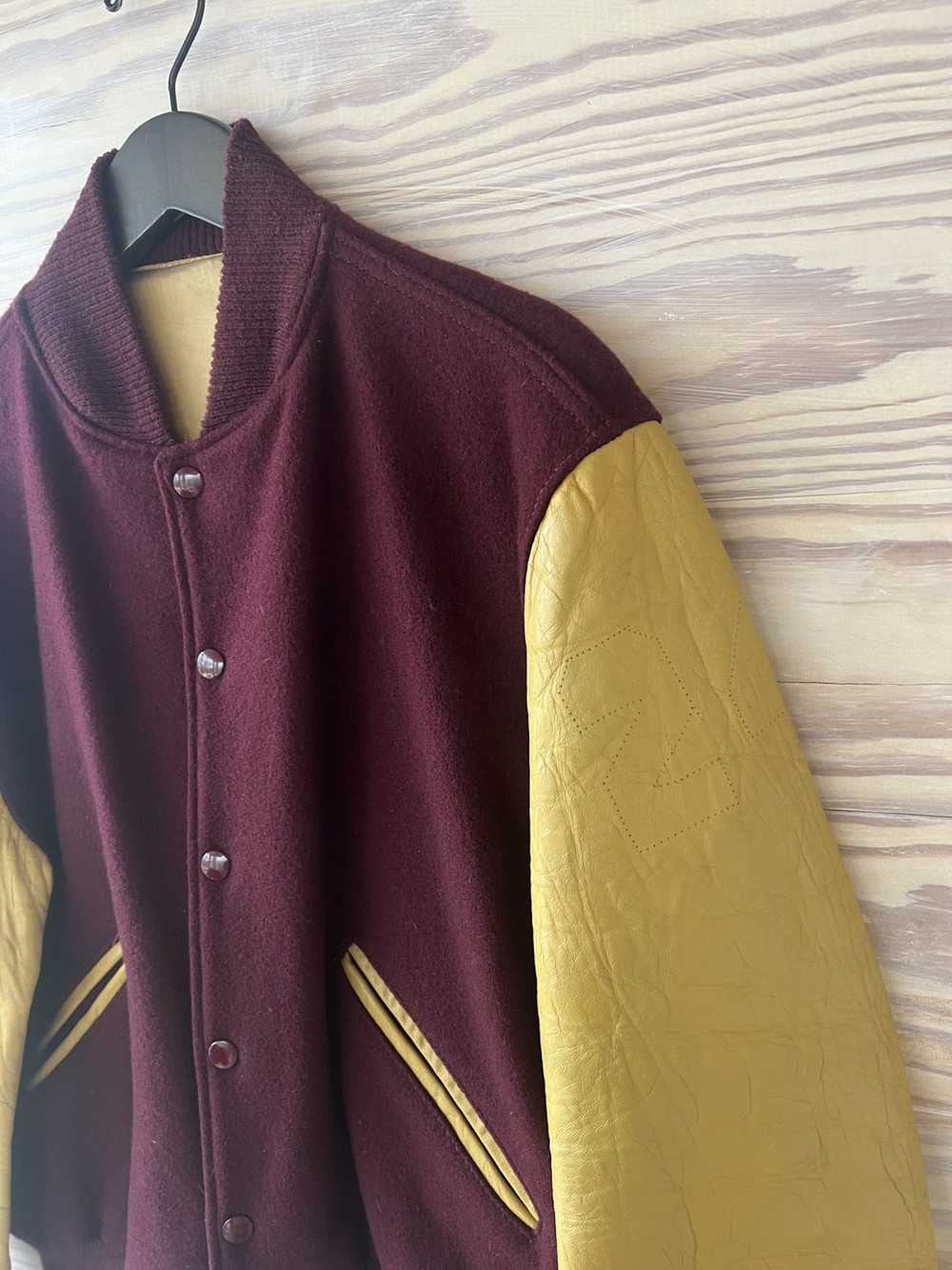 Vintage Vintage 1960/70s leather and wool varsity… - image 3