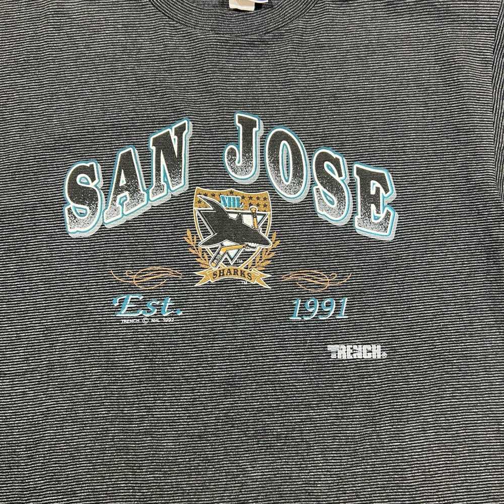 Other Vintage 90's San Jose Sharks striped shirt … - image 3