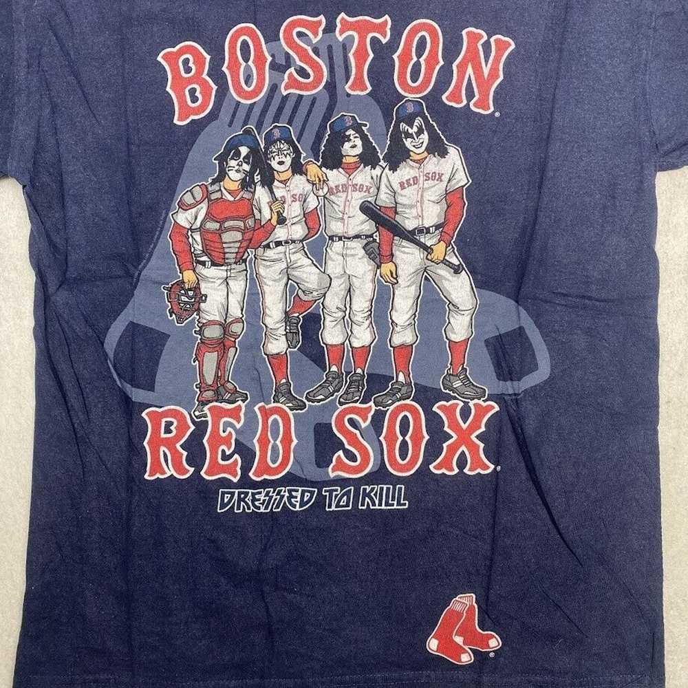 Liquid Blue KISS Boston Red Sox Graphic Tee Vinta… - image 4