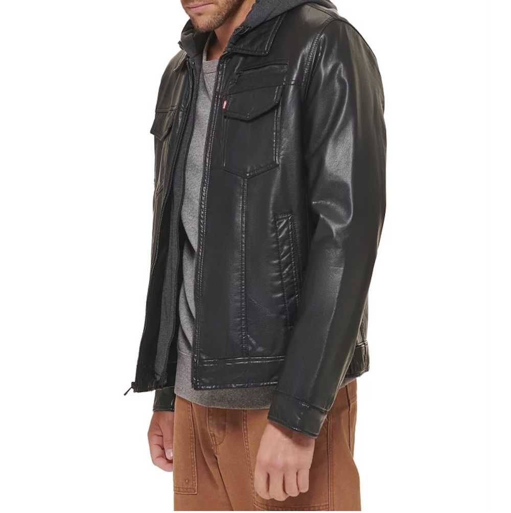 Levi's Men's Levi's® Faux Leather Hooded size lar… - image 3