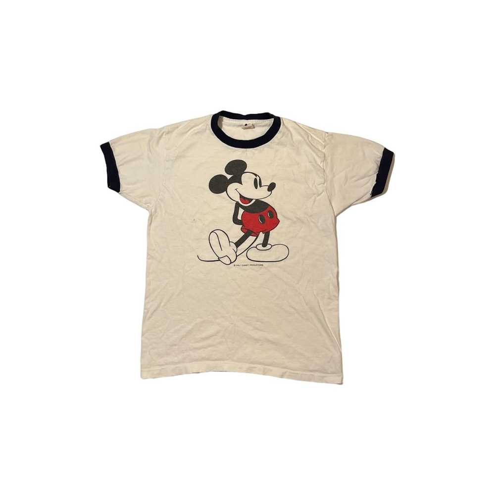 Mickey Mouse × Vintage 80s Mickey Mouse White/Nav… - image 1