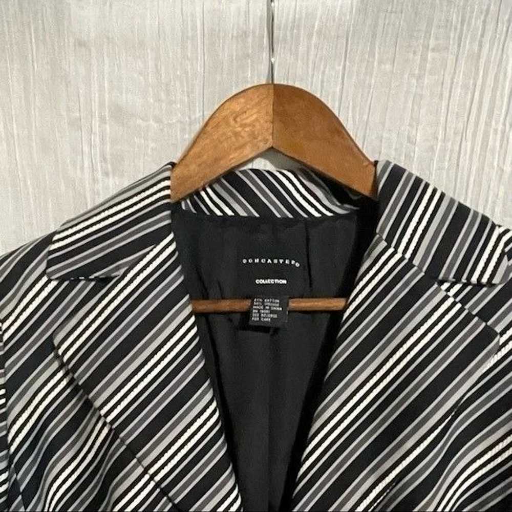 Other Doncaster Black White Gray Striped Blazer 4 - image 5