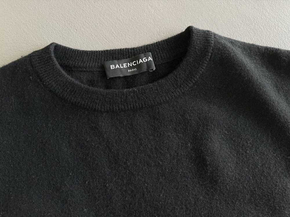 Balenciaga Balenciaga Wool Logo Sweater, Black - image 3
