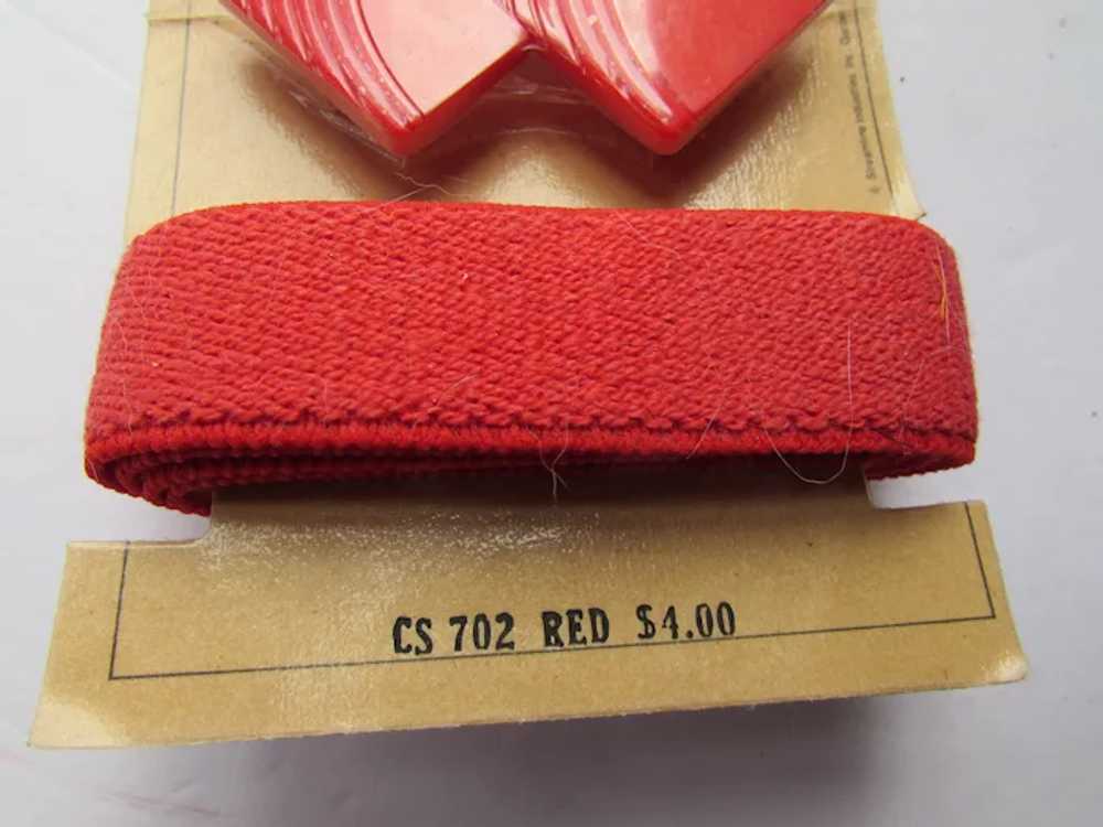 SALE Streamline Belt & Buckle Set Cherry Red Orig… - image 3